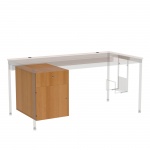 Schreibtischunterbau, 58 cm hoch, 44x60 cm (B/T), zur Montage links, 